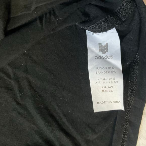 Ododos Women’s Sleeveless Tank Top size M, Solid Black, Soft & Stretchy - Picture 6 of 7